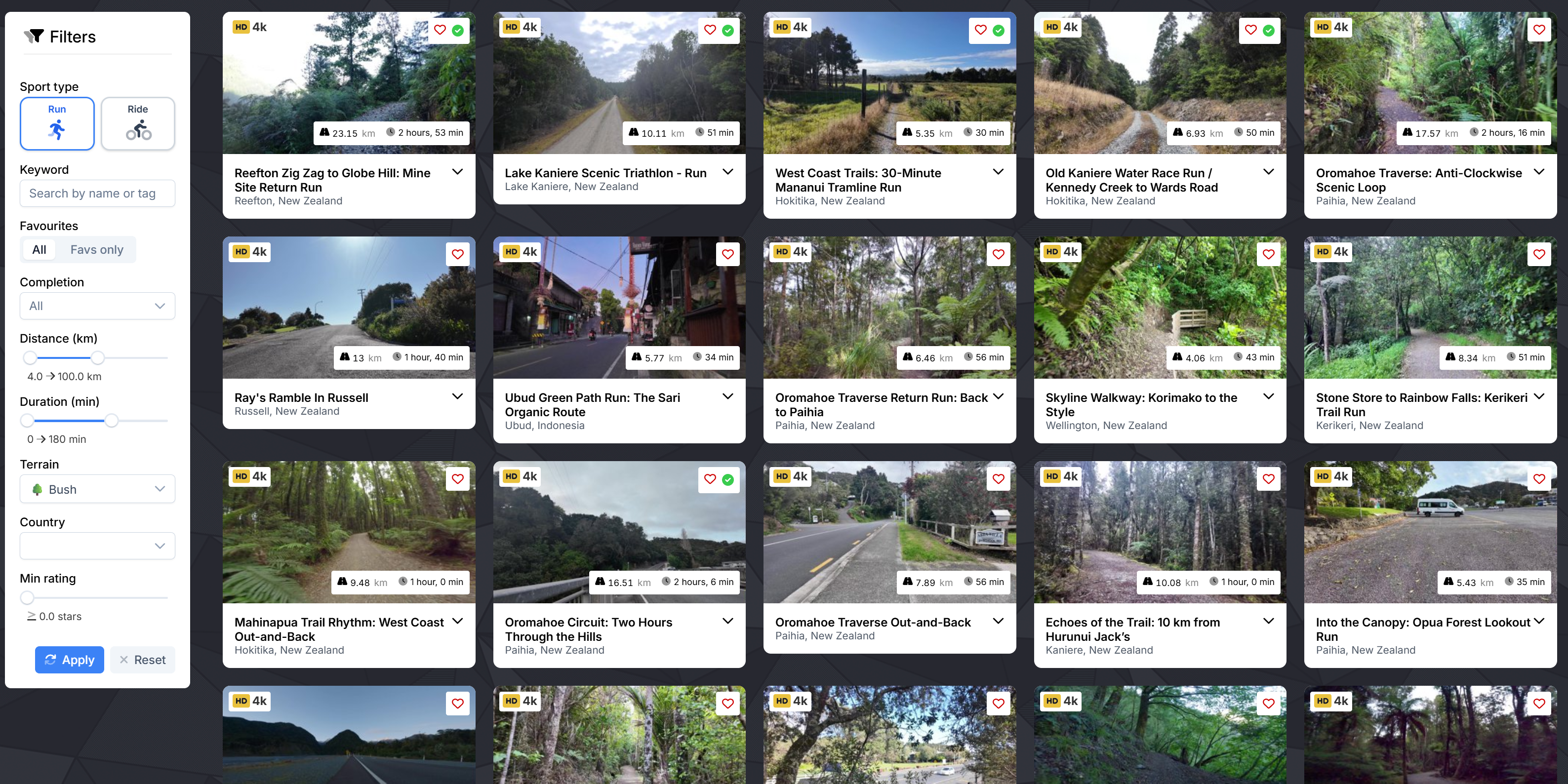 Captured by runners and cyclists like you